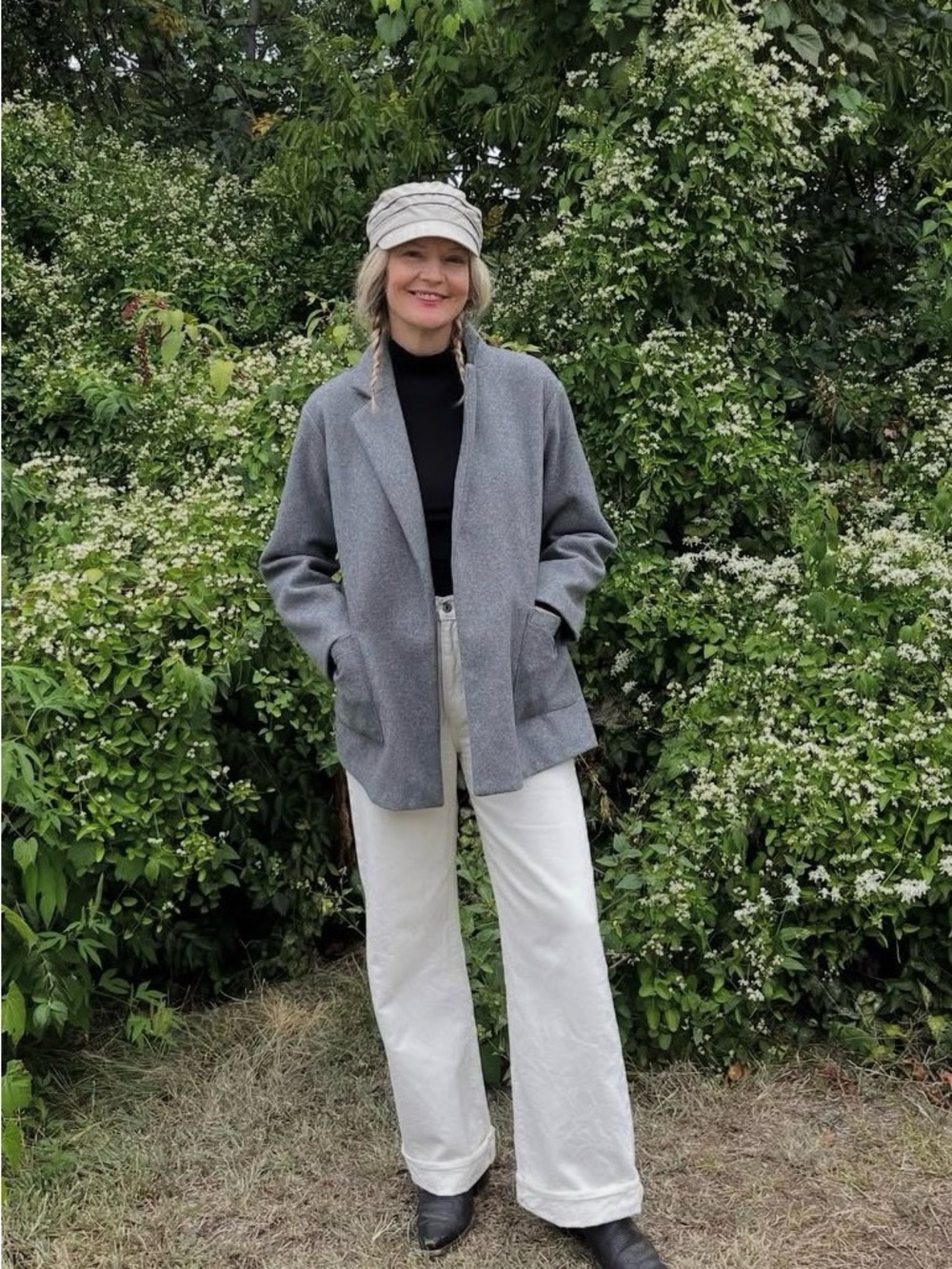 Zara Soft Gray Tie-Front Women's Jacket/Coat
